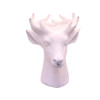 15542LA584 Large White Polyresin Deer Head