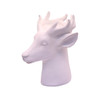 15542LA584 Large White Polyresin Deer Head