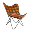 BUT08 Leather Iron Butterfly Chair