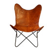 BUT18 Leather Iron Butterfly Chair