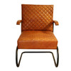 NW17 Leather Iron Chair