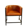 NW22 Leather Arm Iron Chair