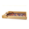 WTRAY17 Printed Wooden Serving Tray - Autumn Leaves And Seeds