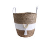 YT202033 Set of 3 Weaved Baskets - Beads And White Middle Stripe