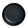 TM117077 Black And Grey Worn-look Ceramic Flat Bowl