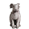 360L Large Grey Long Ear Polyresin Bunny Planter