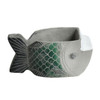 S068E Green Cement Fish Planter