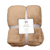 BF1F H Luxe Plush Blanket - Dark Beige