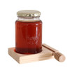 HJAR9 Glass Honey Jar With Side Dipper Pallet