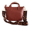 STRAPC2 Bag Strap - Deep Brown And Gold Leopard Print