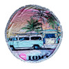 BEACHR5 Round Beach Towel - Blue Volkswagen Bus