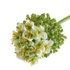 JM872300 Artificial Flower - White And Yellow Buds And Leaves