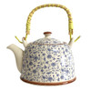 A038A Ceramic Chinese Tea Pot - Small Blue Flowers