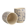 A038B Ceramic Tea Cup Set of 6 - Small Blue Flowers