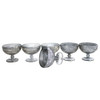 7137A Glass Bowl (Set of 6) - Silver Chrome