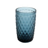 GLASS047C Tall Diamond Pattern Drinking Glass (Set of 6) - Deep Blue