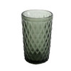GLASS047F Tall Diamond Pattern Drinking Glass (Set of 6) - Charcoal