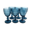 WINE042E Classic Wine Glass (Set of 6) - Deep Blue
