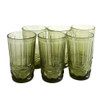 GLASS040C Classic Tall Drinking Glass (Set of 6) - Forest Green