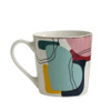 R5168A Ceramic Mug - Abstract Lines And Colour Shapes