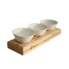 SNACK8 Snack Platter - Bon Appitit Three White Bowls