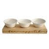 SNACK8 Snack Platter - Bon Appetit Three White Bowls