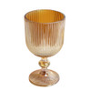 7115A Wine Glass Box of 6 - Gold Chrome Line Pattern
