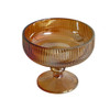 7117E Glass Bowl Box of 6 - Chrome Gold Line Pattern
