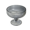 7117F Glass Bowl Box of 6 - Chrome Silver Line Pattern