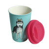 BPY5126B Light Blue Ceramic Travel Mug - Husky