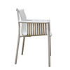 11808WHITE Stackable White Weaved Seat Chair