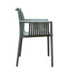 11808GREY Stackable Grey Weaved Seat Chair