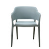 11798GREY Solid Stackable Grey Chair