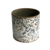 Y463G012 Ceramic Pot - Black Flowers And Vines