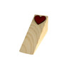DSTOP3 Wooden Doorstop - Red Heart Wedge
