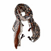 SY2312 Scarf - Brown And Beige Abstracts