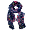 SY2325 Scarf - Vibrant Pink, Yellow, Tribal Patterns