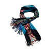 ZZ2309 Cashmere Scarf - Frieda, Blue Skies, Colourful Garden
