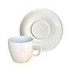 TM24ST0103952D Ceramic Cup And Saucer Set of 6 - White Saucer and Mug