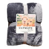 BD2401D Queen Size Polyester Blanket - Grey