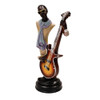 17510B Jazz Musician Figurine – Bass Guitar Player Sunglasses Purple Scarf