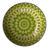 EBOWL55E Ceramic 14cm Bowl - Green Yellow White Shapes