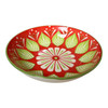 EBOWL55I Ceramic 14cm Bowl - Green Flower On Red