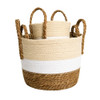 GY101 Woven Storage Basket Set (Set of 3) – Natural, White & Brown