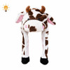 CH2G Polyester Animal Light Up Squeeze Hat - Brown And White Cow