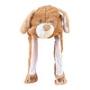 CH2A Polyester Animal Light Up Squeeze Hat - Beige And Brown Dog