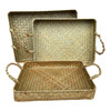 GY060 Woven Tray Set of 3 – Natural Carry Handles
