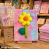6541A A5 Notebook Tie-Dye Faux Fur Cover - Yellow Flower