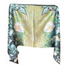 HH2605D Silk Scarf – Sage Botanical Bloom