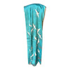 HH2605J Silk Scarf – Flying Cranes Over Teal Landscape